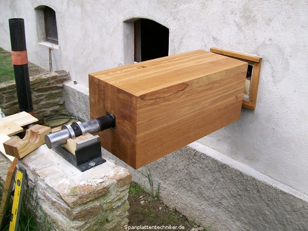 Lagerbock des Wasserrades.